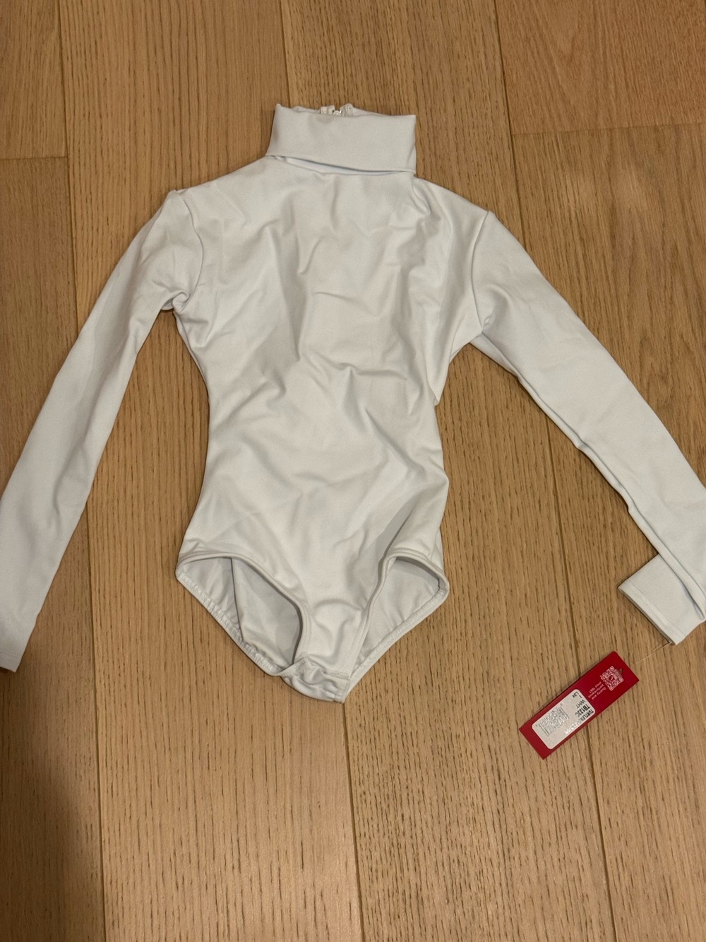 NWT Capezio Girls' Team Basic Turtleneck Long Sleeve Leotard with Snaps
